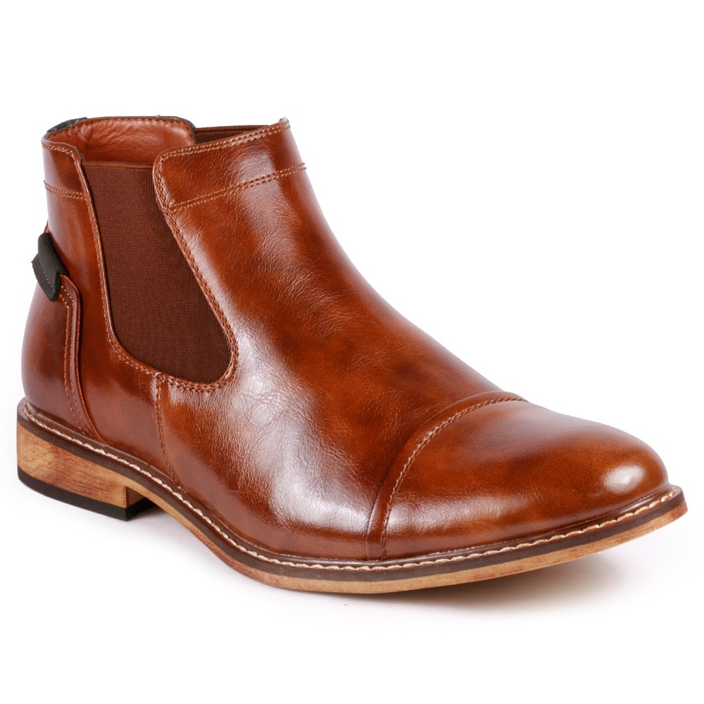 Metrocharm MC148 Brown Slip On Chelsea Boot